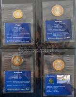 1991-2005. "A világ bimetál pénzei" 45 ország 48db különböző érméje mindegyik külön, zárt ...