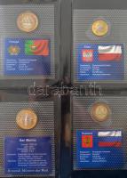 1991-2005. "A világ bimetál pénzei" 45 ország 48db különböző érméje mindegyik külön, zárt ...