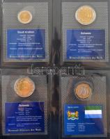 1991-2005. "A világ bimetál pénzei" 45 ország 48db különböző érméje mindegyik külön, zárt ...