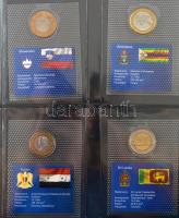 1991-2005. "A világ bimetál pénzei" 45 ország 48db különböző érméje mindegyik külön, zárt ...