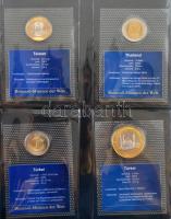 1991-2005. "A világ bimetál pénzei" 45 ország 48db különböző érméje mindegyik külön, zárt ...