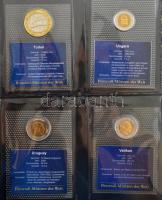 1991-2005. "A világ bimetál pénzei" 45 ország 48db különböző érméje mindegyik külön, zárt ...