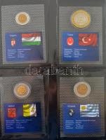 1991-2005. "A világ bimetál pénzei" 45 ország 48db különböző érméje mindegyik külön, zárt ...