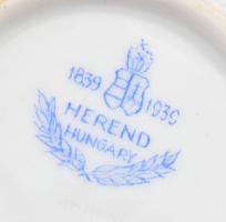 Rosenthal madaras csikknyomó + Herendi tálka. Kézzel festett, jelzett, hibátlan 4 cm, d: 7 cm