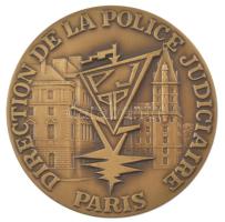 Franciaország DN Igazságügyi rendőrség irányítása - Párizs kétoldalas bronz emlékérem (70mm) T:AU France ND Direction de la Police Judiciaire - Paris (Direction of the Judicial Police - Paris) two-sided bronze medallion (70mm) C:AU