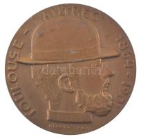 Renner Kálmán (1927-1994) 1964. "Toulouse-Lautrec 1864-1901 / Moulin Rouge" kétoldalas bronz emlékérem (40mm) T:AU,XF