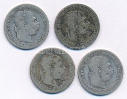 Ausztria 1893-1895. 1K Ag "Ferenc József" (4xklf) T:3 patina Austria 1893-1895. 1 Corona Ag "Franz Joseph" (4xdiff) C:F patina Krause KM#2804