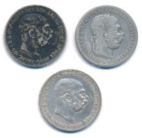 Ausztria 1901. 1K Ag &quot;Ferenc József&quot; + 1914. 1K Ag &quot;Ferenc József&quot; (2x) T:2-3 patina Austria 1901. 1 Corona Ag &quot;Franz Joseph&quot; + 1914. 1 Corona Ag &quot;Franz Joseph&quot; (2x) C:XF-F patina Krause KM#2804, KM#2820