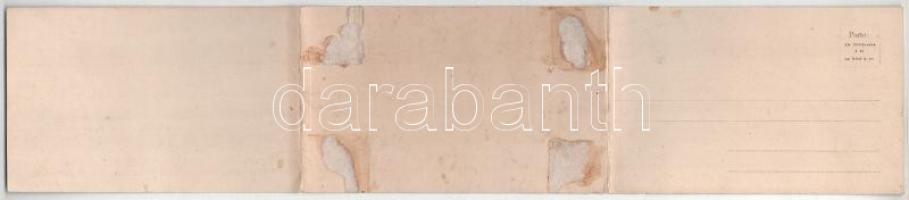 Tátra, Magas-Tátra, Vysoké Tatry; Strbské pleso / Csorba-tó. 3-részes kihajtható panorámalap / lake....