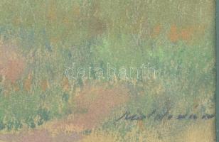 Moldován István (1911-2000): Erdélyi utca Pasztel, papír. jelzett 15x21 cm Keretben