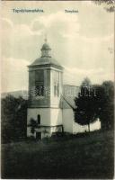 1915 Tapolyhanusfalva, Hanusfalva, Hanusovce nad Toplou; evangélikus templom. Wohl Náthán kiadása / Lutheran church (EK)