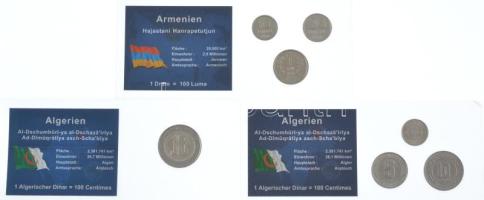 "A világ váltópénzei" 56 ország 65db különböző érmés összeállítása, mindegyik külön, zárt ...