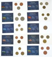 "A világ váltópénzei" 56 ország 65db különböző érmés összeállítása, mindegyik külön, zárt ...