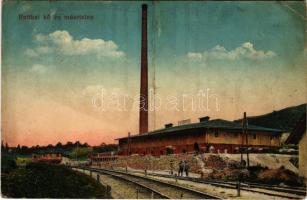 1917 Ruttka, Vrutky; Kő és mésztelep, iparvasút. Vasúti levelezőlapárusítás 2. 1915. / stone and lime plant, factory, industrial railway (fa)