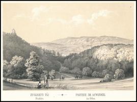 cca 1840 J. Alt: Zugligeti táj. litográfia / Lithography 18,5x12,5 cm