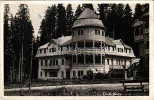 1943 Borszék, Borsec; Vila Emil / Emil villa. Heiter György udvari fényképész felvétele és kiadása / villa, spa (EK)