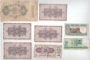 9db-os magyar és külföldi bankjegytétel T:F,VG
9pcs Hungarian and foreign banknote lot C:F,VG