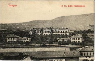 1913 Budapest XII. M. kir. állami Paedagogium (Pedagogium, később Testnevelési Főiskola) a Győri úton. Stark Ferenc kiadása