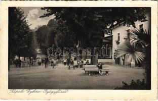 1937 Vihnye, Vihnyefürdő, Kúpele Vyhne; étterem terasza, park / restaurant teras, park (EK)