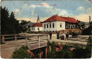 1919 Csíz, Csízfürdő, Kúpele Cíz; Otthon nyaraló, híd. Herskovits Mór kiadása / villa, bridge, spa (...