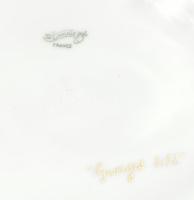 Limoges Georges 2192 porcelán leveses tál. Matricás, jelzett, kopásokkal. 32x21 cm