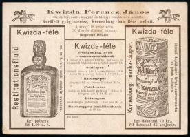 Kwizda Ferenc János - Kwizda-féle erőtápanyagok litho reklámlap