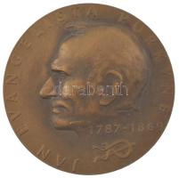 Csehszlovákia 1987. "Jan Evangelista Purkyne 1787-1869 / Associatio Medicorum Bohemoslovacorum - Praga Caput Regni" kétoldalas bronz emlékérem. Szign.: Řezáč (60mm) T:AU,XF patina Czechoslovakia 1987. "Jan Evangelista Purkyne 1787-1869 / Associatio Medicorum Bohemoslovacorum - Praga Caput Regni" two-sided bronze commemorative medallion. Sign.: Řezáč (60mm) C:AU,XF patina