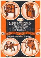 1939 HSCS (Hofherr-Schrantz-Clayton-Shuttleworth) Darálók-morzsolók, szecskavágók, stb. illusztrált katalógus, lyukasztott, 11p