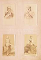 cca 1860 - 1900 Báró Hagen porosz főúri család fotóalbuma, 13 tábla táblán 103 fotóval, (táblánként ...