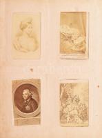 cca 1860 - 1900 Báró Hagen porosz főúri család fotóalbuma, 13 tábla táblán 103 fotóval, (táblánként ...