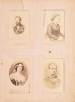 cca 1860 - 1900 Báró Hagen porosz főúri család fotóalbuma, 13 tábla táblán 103 fotóval, (táblánként ...