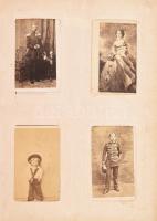 cca 1860 - 1900 Báró Hagen porosz főúri család fotóalbuma, 13 tábla táblán 103 fotóval, (táblánként ...