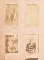 cca 1860 - 1900 Báró Hagen porosz főúri család fotóalbuma, 13 tábla táblán 103 fotóval, (táblánként ...