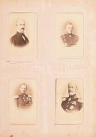 cca 1860 - 1900 Báró Hagen porosz főúri család fotóalbuma, 13 tábla táblán 103 fotóval, (táblánként ...
