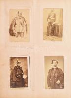 cca 1860 - 1900 Báró Hagen porosz főúri család fotóalbuma, 13 tábla táblán 103 fotóval, (táblánként ...