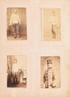 cca 1860 - 1900 Báró Hagen porosz főúri család fotóalbuma, 13 tábla táblán 103 fotóval, (táblánként ...