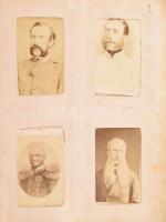 cca 1860 - 1900 Báró Hagen porosz főúri család fotóalbuma, 13 tábla táblán 103 fotóval, (táblánként ...