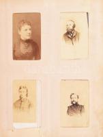 cca 1860 - 1900 Báró Hagen porosz főúri család fotóalbuma, 13 tábla táblán 103 fotóval, (táblánként ...