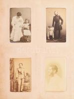 cca 1860 - 1900 Báró Hagen porosz főúri család fotóalbuma, 13 tábla táblán 103 fotóval, (táblánként ...