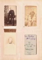 cca 1860 - 1900 Báró Hagen porosz főúri család fotóalbuma, 13 tábla táblán 103 fotóval, (táblánként ...