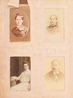 cca 1860 - 1900 Báró Hagen porosz főúri család fotóalbuma, 13 tábla táblán 103 fotóval, (táblánként ...