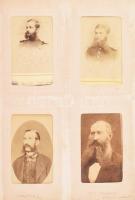 cca 1860 - 1900 Báró Hagen porosz főúri család fotóalbuma, 13 tábla táblán 103 fotóval, (táblánként ...