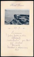 cca 1910 Pola, Hotel Brioni menükártya