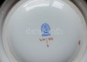 Apponyi mintás herendi porcelán füles kaspó sorszámmal, aranyozott szegéllyel, 12cm-es magassággal é...