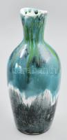 Iparművészeti Kerámia váza, jelzett, címkével jelzett, kopással, m: 23,5 cm
