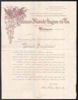 cca 1900 Posner Károly Lajos nyomda reklámlevél