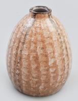 Retro magyar kerámia váza, jelzéssel, minimális kopással, m: 15 cm