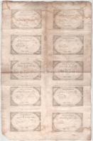 Franciaország 1793. 5L "Assignata" 5346-os sorozatszámmal, vízjeles papíron, szárazpecsétt...