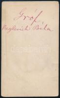 cca 1865-1870 gróf Keglevich Béla (1833-1896) cs. és kir. kamarás, főispán, országgyűlési képviselő,...