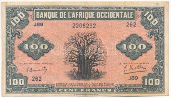 Francia Nyugat-Afrika 1942. 100Fr T:F French West Africa 1942. 100 Francs C:F Krause P# 31